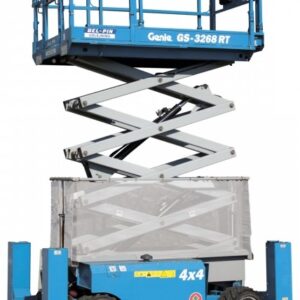 32' Rough Terrain Scissor Lift - 68" Wide Deck